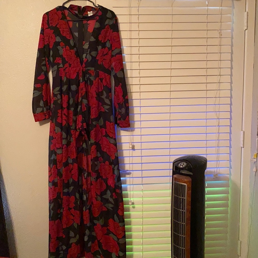 Floral Romper with train